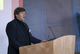 Dr. Markus Rösler bei seiner Rede über die Rolle der Wissenschaft für die Politik. (Foto: Universität Hohenheim / KomBioTa)