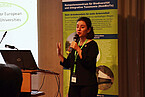 Sabiha Gökçen Zwack talked about the motivation and challenges involved in developing living labs. (Photo: KomBioTa)